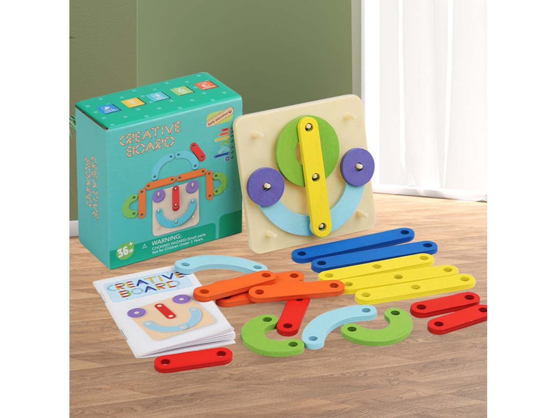 Tablero de rompecabezas gráfico geométrico creativo para juguetes educativos para niños.