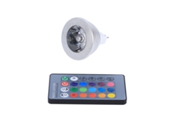 Bombilla Led Mr16 Rgb De 3w 12-24v Con Control Remoto, Cambio De Color, Para Barra De Bar Doméstica