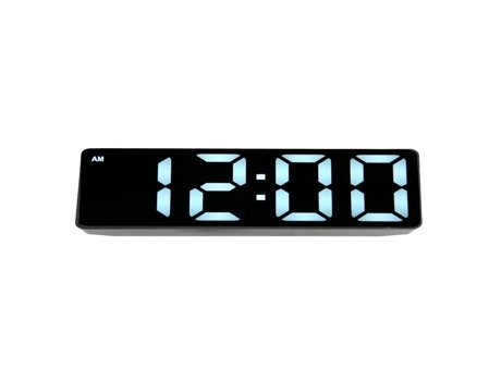 Despertador Digital Multifuncional HURRISE Gran Pantalla Estilo Moderno Espejo Led Pantalla de Temperatura para Casa Dormitorio