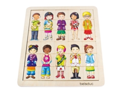 Rompecabezas de madera Beleduc Match Mix, juguete educativo para niños.