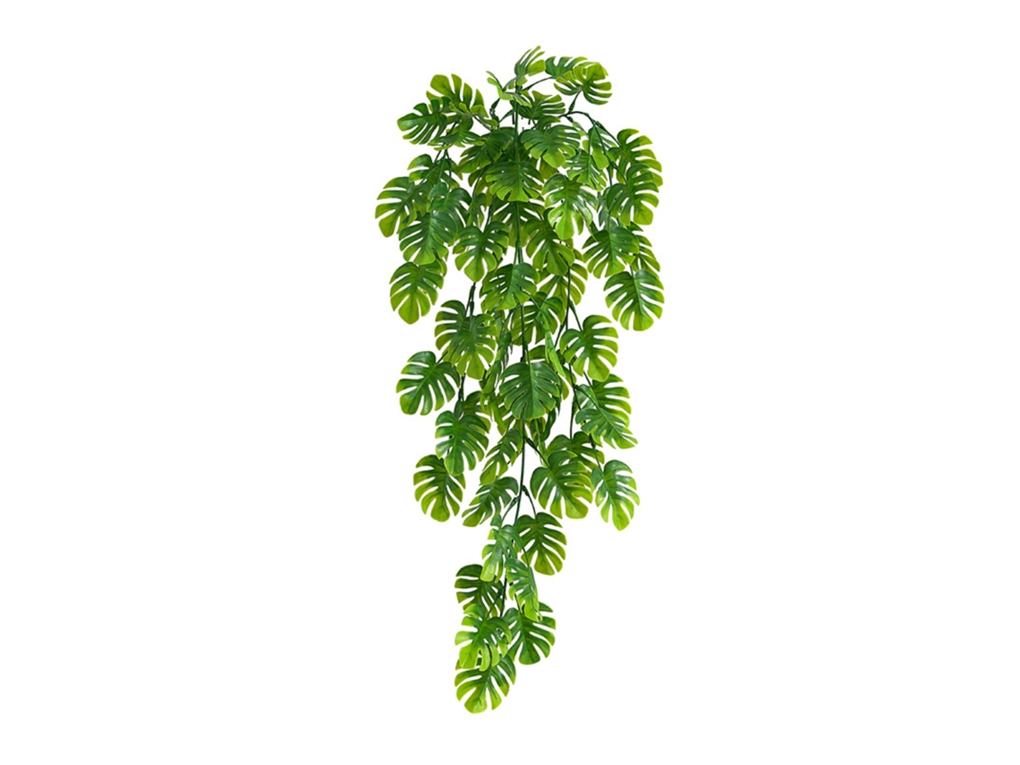 Marco de simulación (3 unidades, hoja de Monstera verde, 5 ganchos)