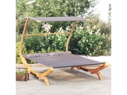 Tumbona HARLANV1 con dosel, 165x203x138 cm, madera curvada color antracita.