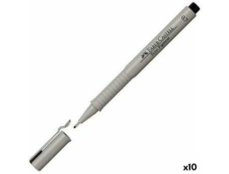 Rotuladores FABER-CASTELL ecco pigment 0,7 mm Negro 10 unidades