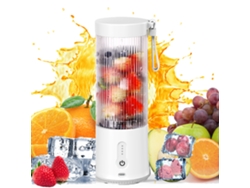 Batidora Portátil Para Batidos Y Smoothies Con 6 Cuchillas Blanca Gertiz