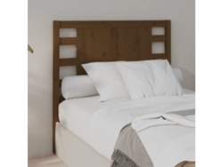 Cabecero Madera Maciza De Pino Marrón Miel 81x4x100 Cm