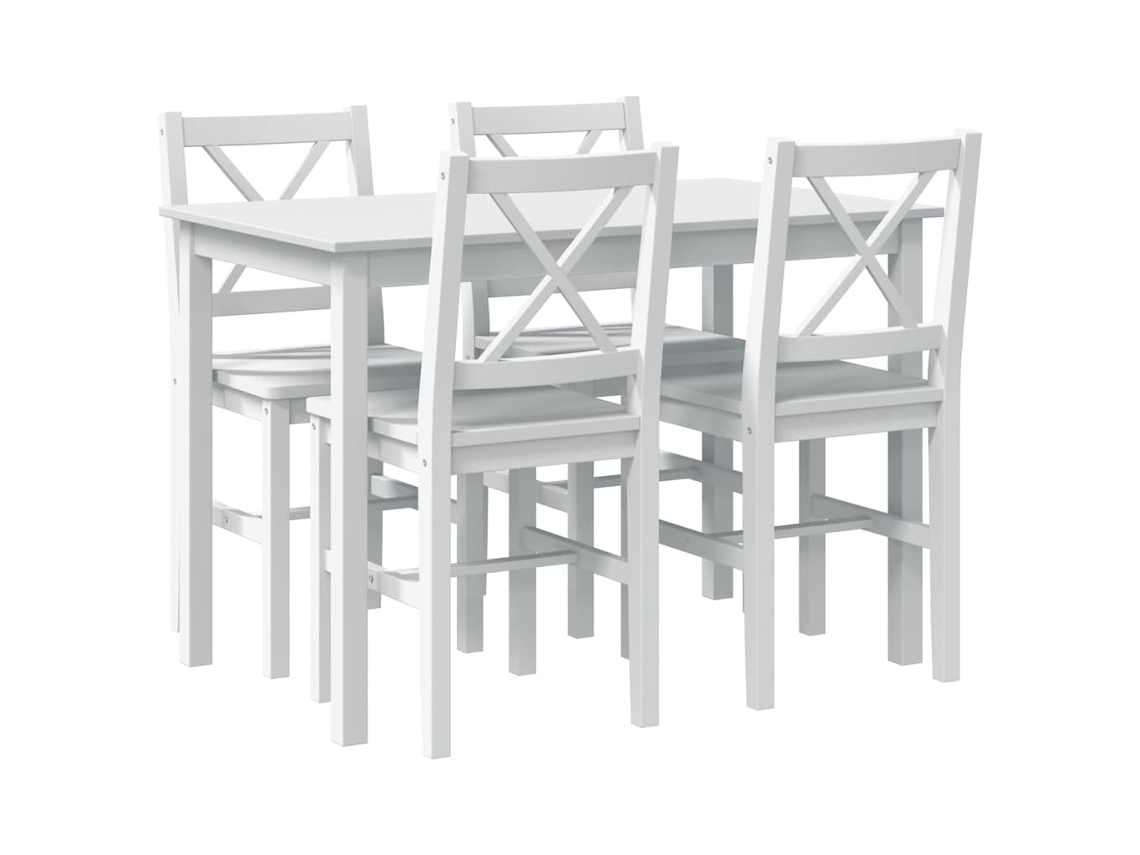 Maison Exclusive - Juego De Muebles De Comedor 5 Piezas Blanco