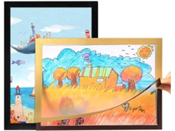 Marco Fotos Magnético A4 A3 Marcos Infantil Dibujo Paneles Intercambiables Apertura Frontal Exhibir Obras