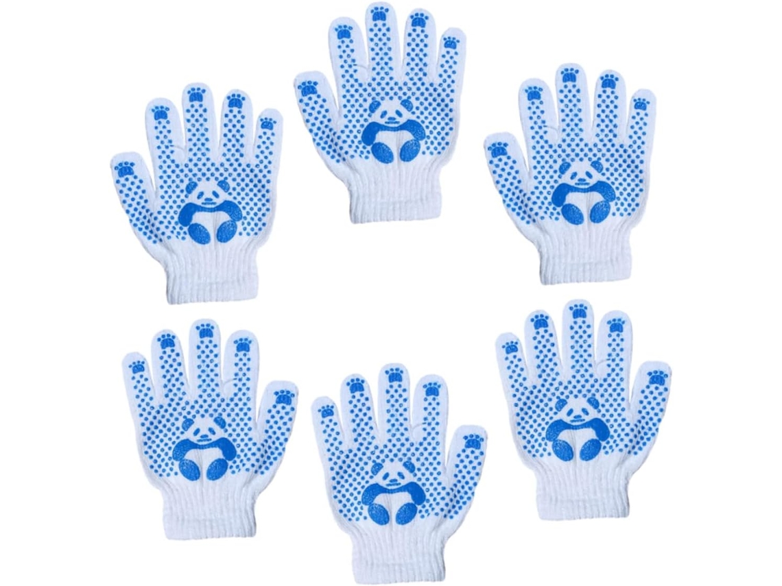 3pares Guantes De Trabajo Algod N Y Poli Ster Mediano Protecci Jardiner A Os
