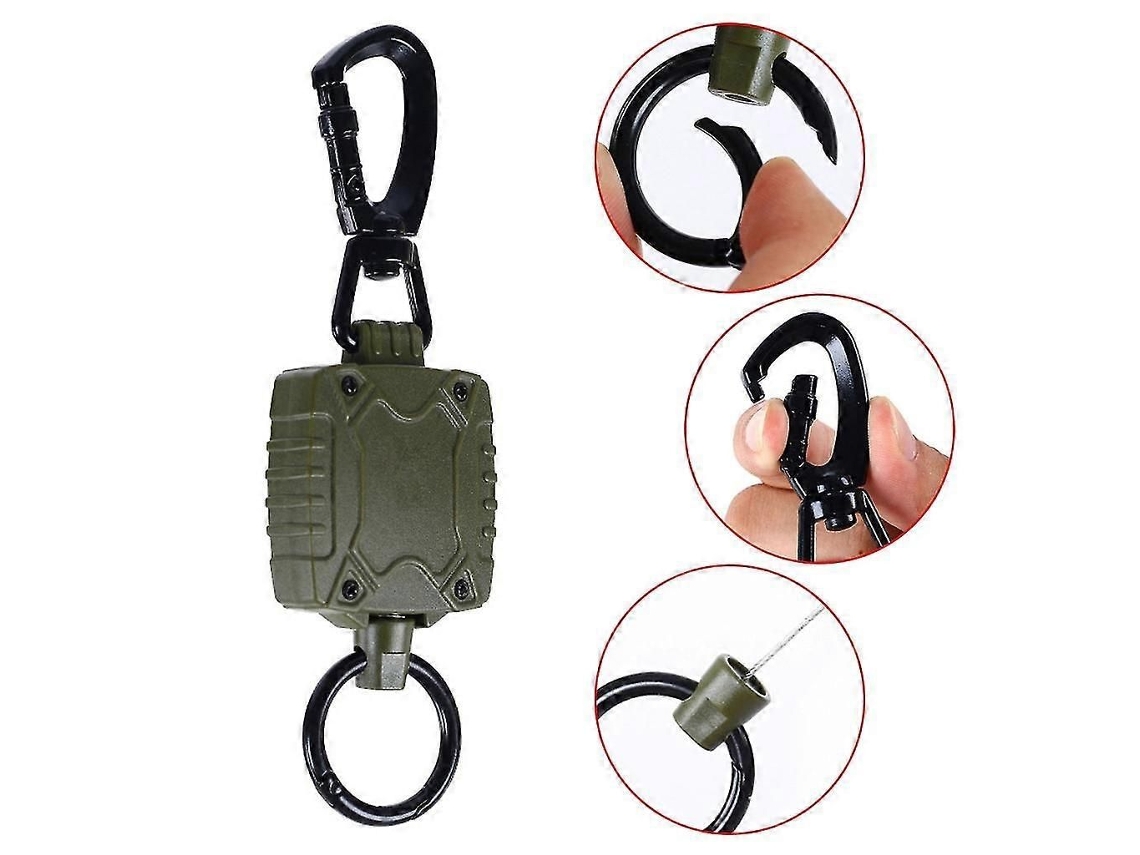 Porta-crachá Retrátil Para Chaveiro, Resistente, Com Suporte Para Chaves.