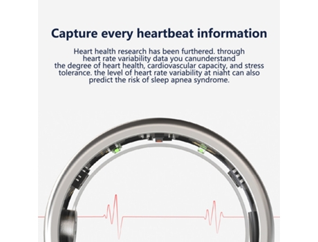 CHRONUS Smart Ring Sleep Monitor de frecuencia cardíaca y oxígeno en sangre para Android iOS (negro n. 12)