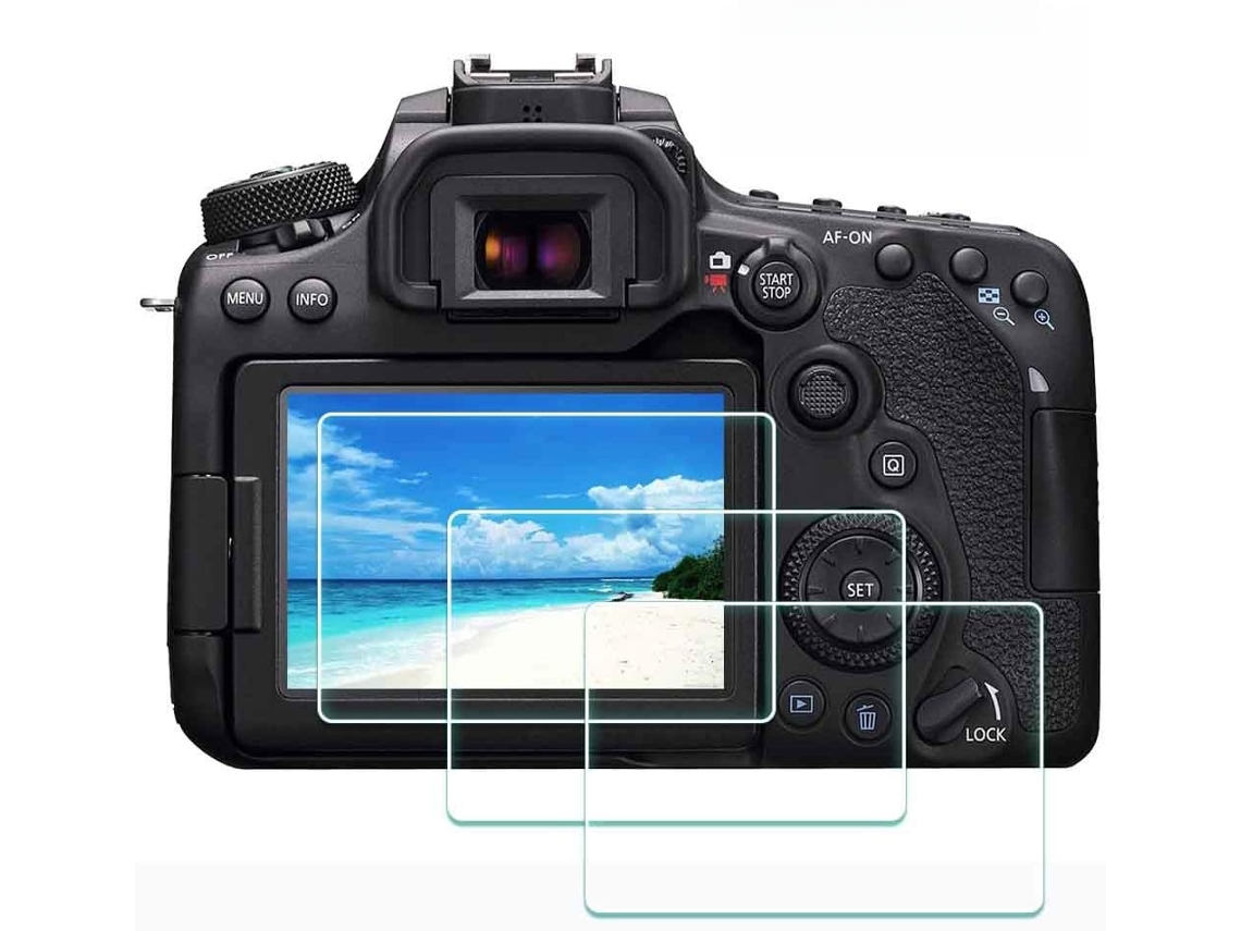 Ecrã Protector para Canon 6D Mark II Película Protetora de Vidro Temperado HD para Câmera CUICH (Pacote com 3)