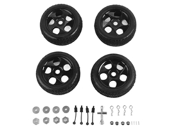 4 Neumáticos Y Llantas Rc Para Kit De Repuesto De Camión De Pista Corta Traxxas Slash A Escala 1/10 - Negro