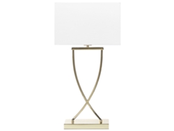 Lámpara de mesa BELIANI Yasuni de Acero Blanco 32x20x62