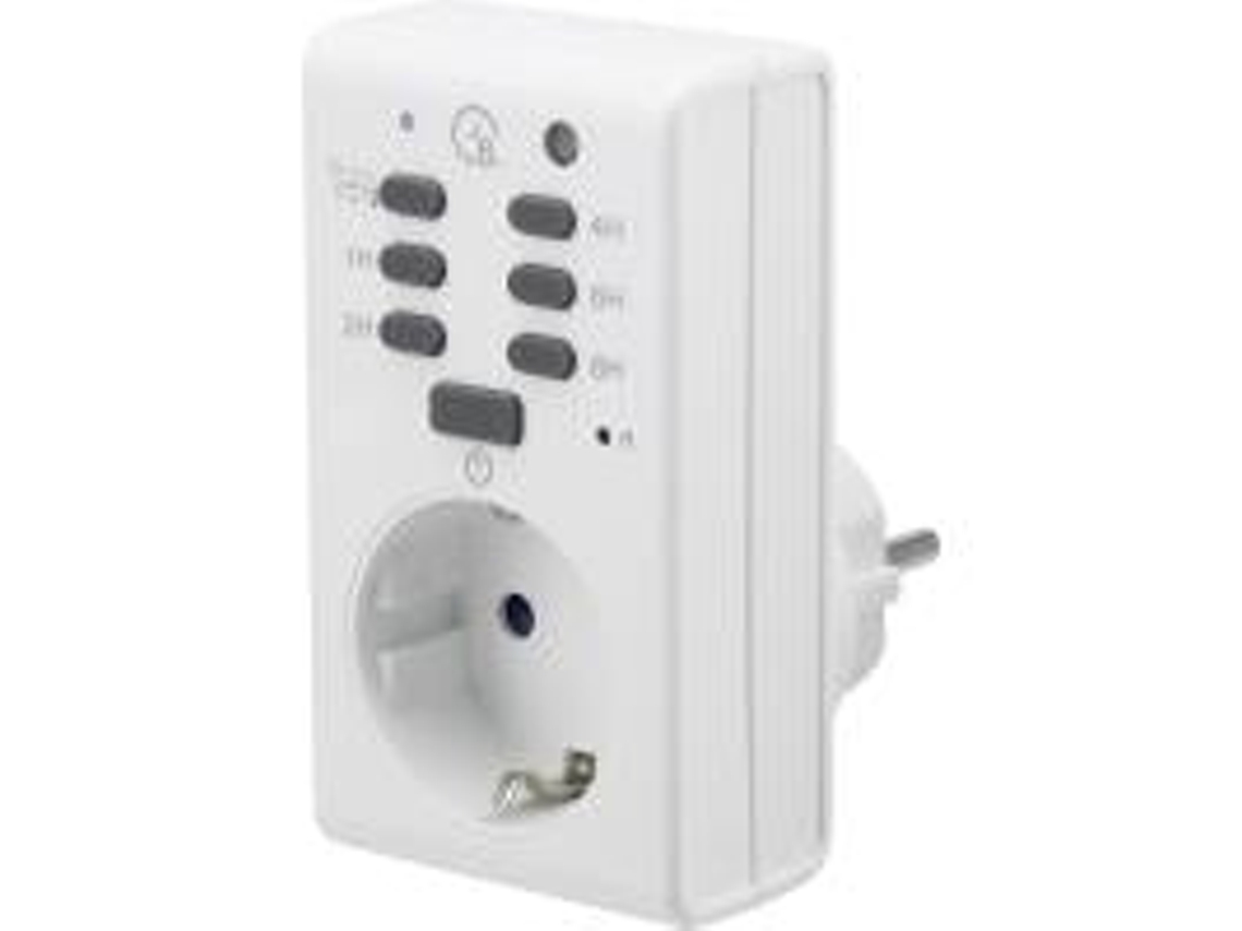 Temporizador de enchufe analógico programa diario 1289333 1800 W IP20 función crepuscular, función de cuenta atrás Renkforce (1289333)