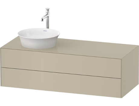 DURAVIT Tulip blanco, mueble de baño colgado en la pared, ancho 1300 x fondo 550mm, con 2 cajones, con tecnología tip-on, WT4987L