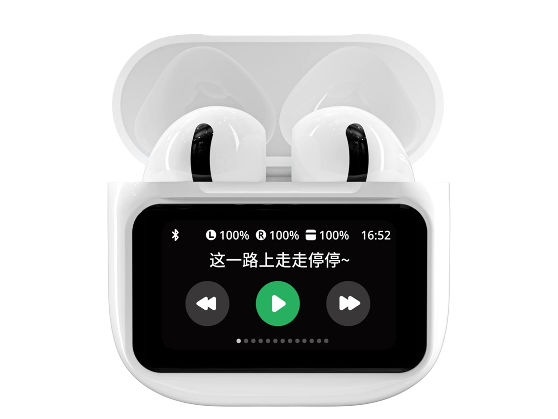 Auriculares Inalámbricos Con Pantalla Lcd, Controles Táctiles, Cancelación De Ruido Enc, Altavoces Y Batería De Larga Duración.