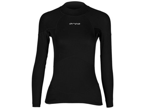Camiseta de Manga Comprida de Neoprene para Mulher Base Layer Preto Lorca
