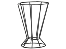 Soporte Geométrico Para Plantas, Torre Eneagonal, Hierro, Soporte De Pared Para Jardín, Negro.