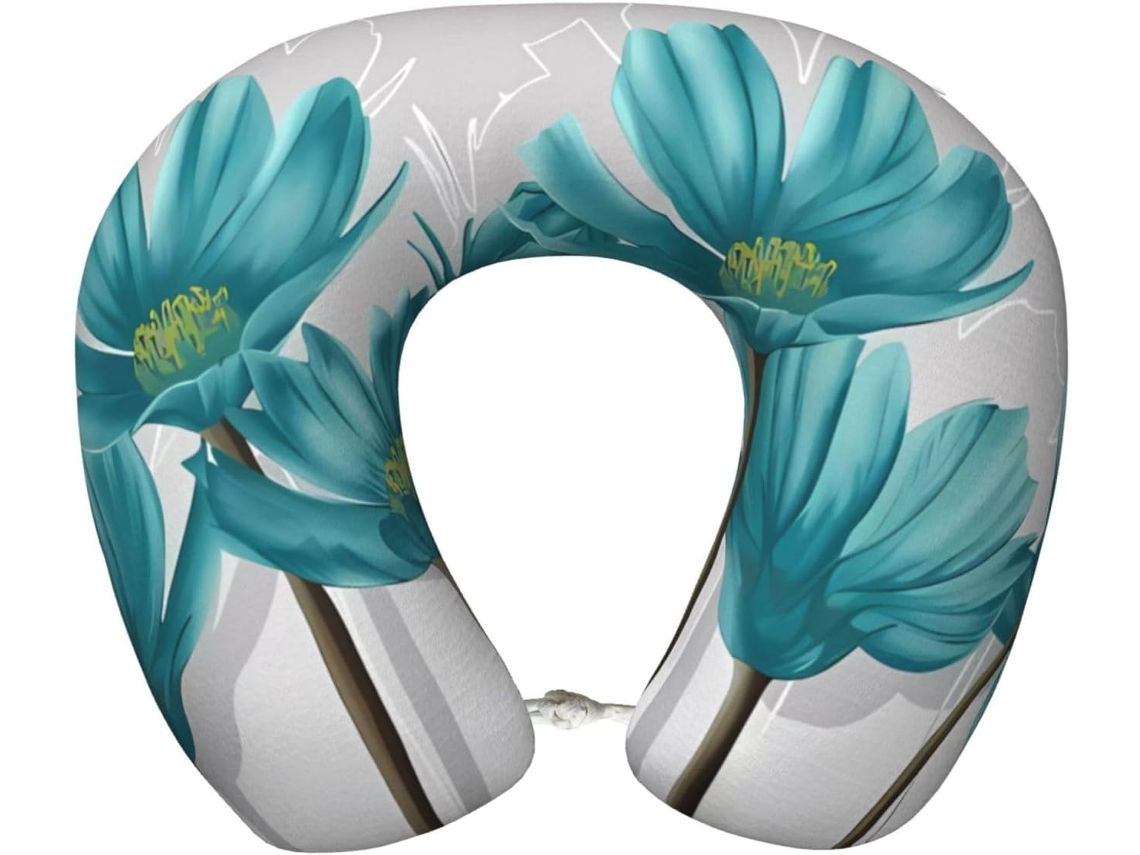 Almohada Viaje Espuma Viscoelástica Poliéster, Felpa Fácil Soporte, Ajustable Plegable: