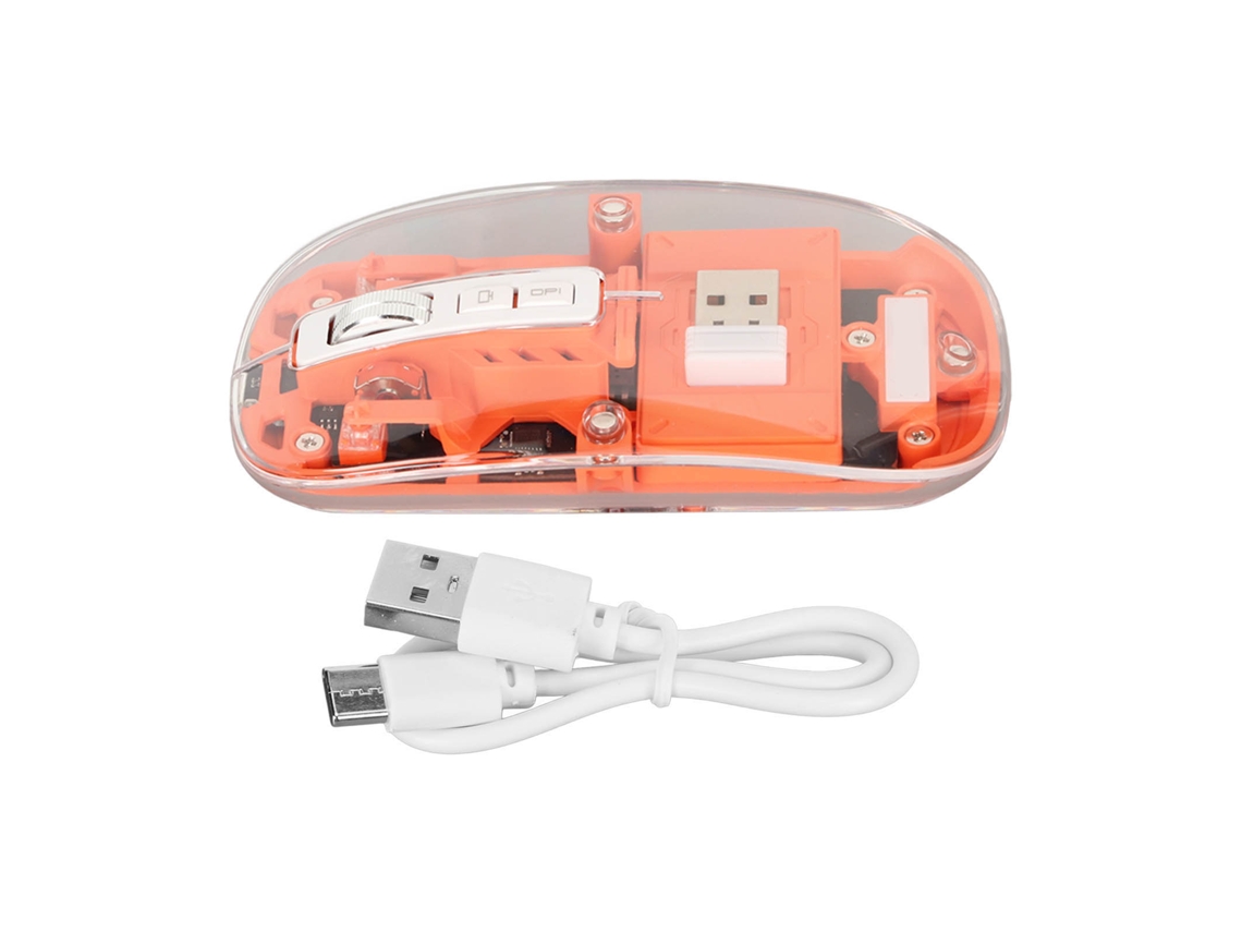 Ratón Inalámbrico Bluetooth Rgb Transparente 2400 Dpi