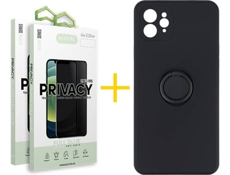 Carcasa + 2 Protectores de Pantalla para iPhone 11 Pro Max ACCETEL Negro