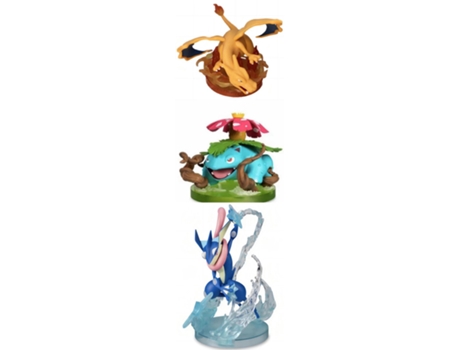 EZII Figura Anime pocket monster Charizard Venusaur Greninja 17 BLUE 3 IN 1 Multicolor Niños Regalo Juguetes Adornos