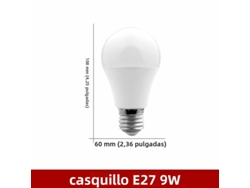 (base De Rosca E27 De 9 W, Blanco Cálido) 10 Bombillas Led, 220 V