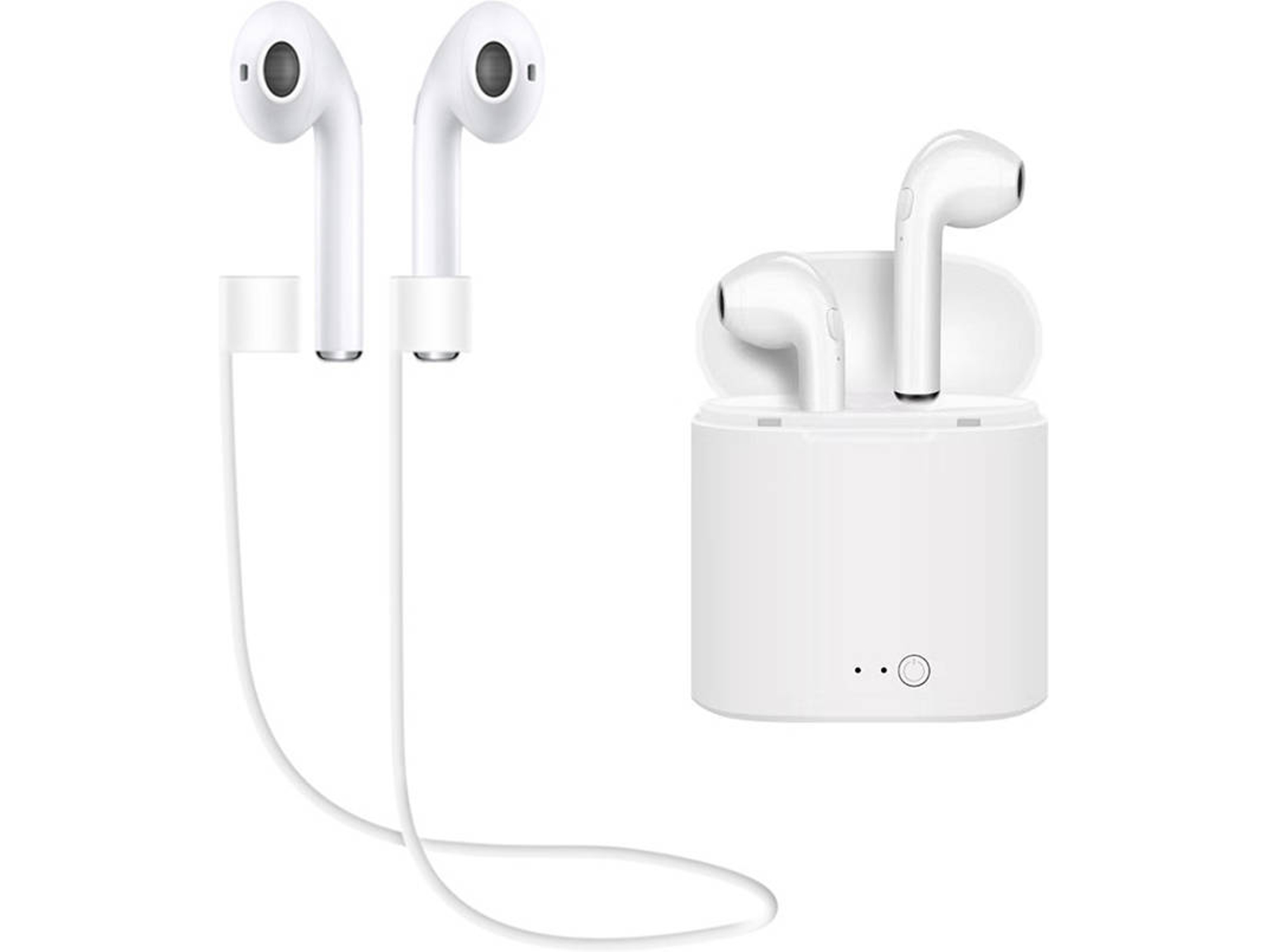 Auriculares Bluetooth True Wireless ANSELF I7 (In Ear - Micrófono - Blanco)