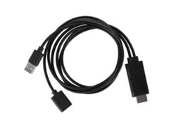 Cable Usb Hdtv 1080p Para Duplicar La Pantalla Y Cargar Smartphones Ios/android En Un Monitor De Tv.