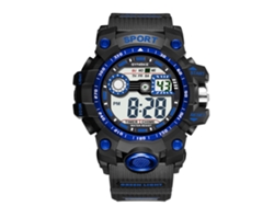 Reloj Digital Deportivo Exterior Impermeable De Pantalla Grande Para Hombre Synoke 9006 Azul