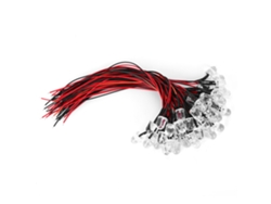 2026as-50 Piezas Diodo Led 12v Pre Cableado 10mm Cabeza Redonda Componente Electrónico Rojo