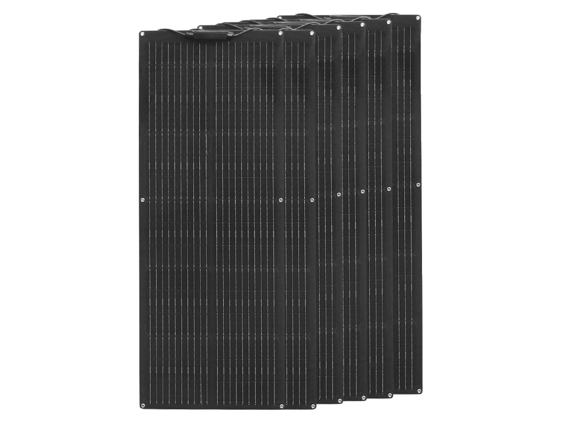 105 cm x 40 cm, rango de potencia de 80 W a 800 W, eficiencia 24, 6 unidades OEM de 80 W (480 W)