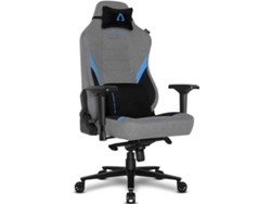 Silla Gaming ALPHA GAMER Phenix Fabric (Hasta 150 kg - Elevador a Gas Clase 4 - Negro y Azul)