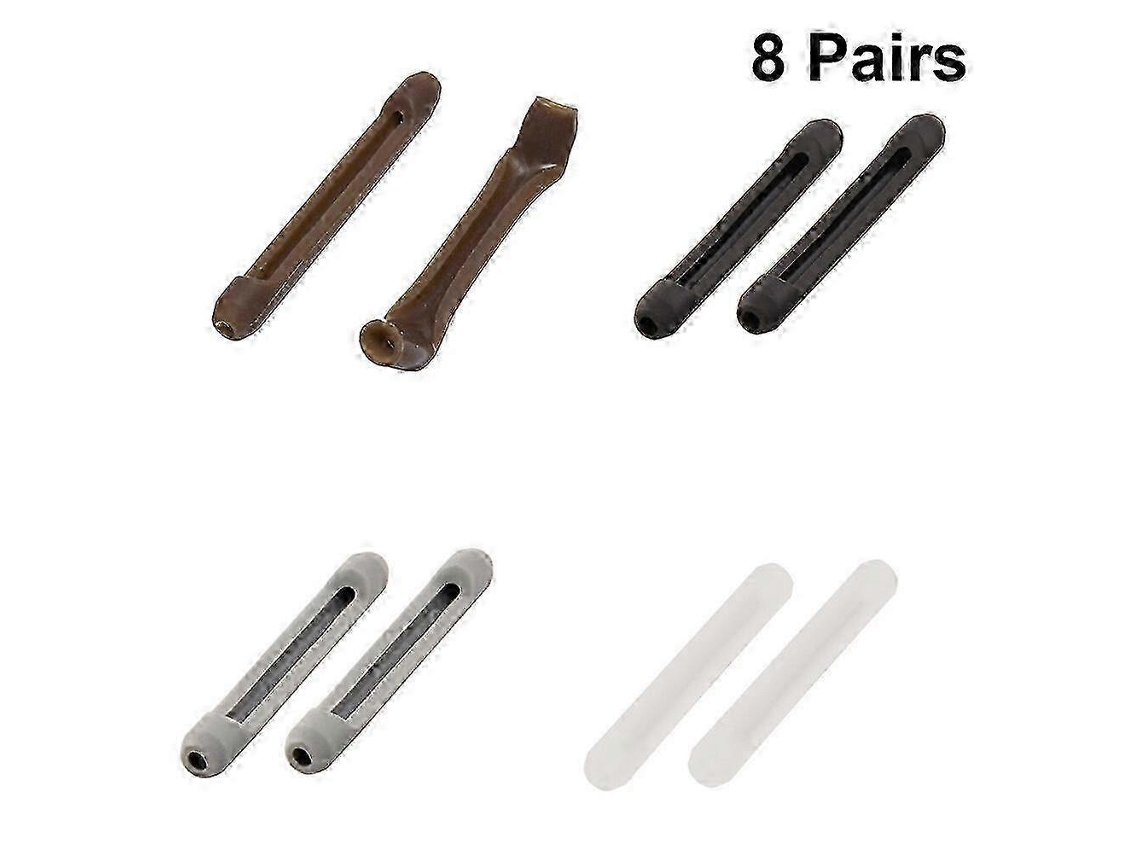 8 pares de ganchos de silicona para gafas, antideslizantes, para un ajuste cómodo y seguro, Rosewell