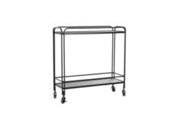 Consola Metal Cristal Negro 80x28x80,5cm