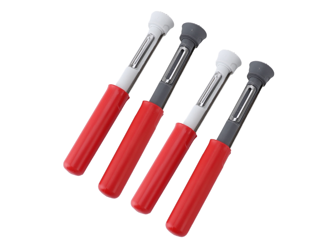 Juego De 4 Herramientas 2 En 1 De Acero Inoxidable Para Extraer Huesos De Frutas Con Pelador Profesional.