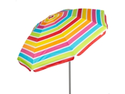 AKTIVE Sombrilla de playa inclinable rayas multicolor 220 cm UV50