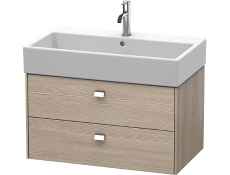 Mueble bajo encimera DURAVIT Brioso 78,4 x 45,9 cm 2 cajones incl. hueco para sifón y delantal para lavabo Vero Air 235080