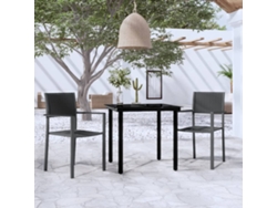 Juego de comedor de jardín de 3 piezas DKD Home Decor en negro