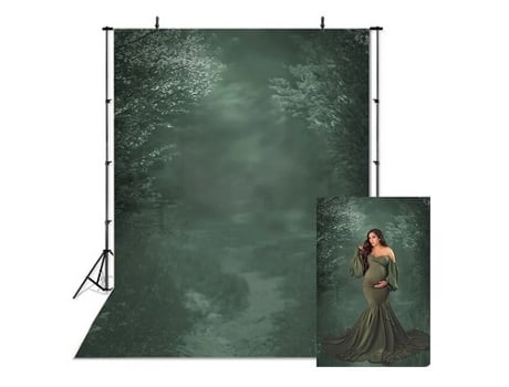 Fondo 3x2m para estudio de fotografía tela verde oscuro FABRIC