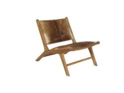 Butaca Teca Piel Vaca Marron 65x78x68cm