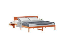 Maison Exclusive - Estructura De Cama Con Cabecera Marrón Cera 200 X 200 Cm