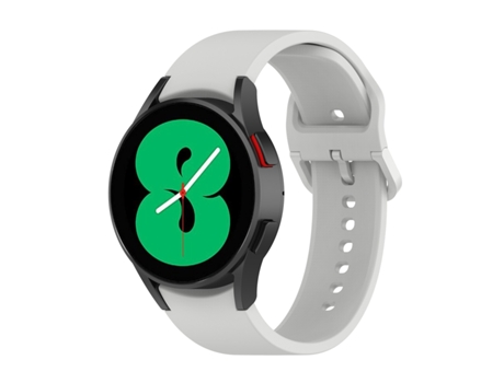 Correa de reloj inteligente para Samsung Galaxy Watch 5 Correa de silicona oficial de 40 mm, Talla: S (gris plateado)
