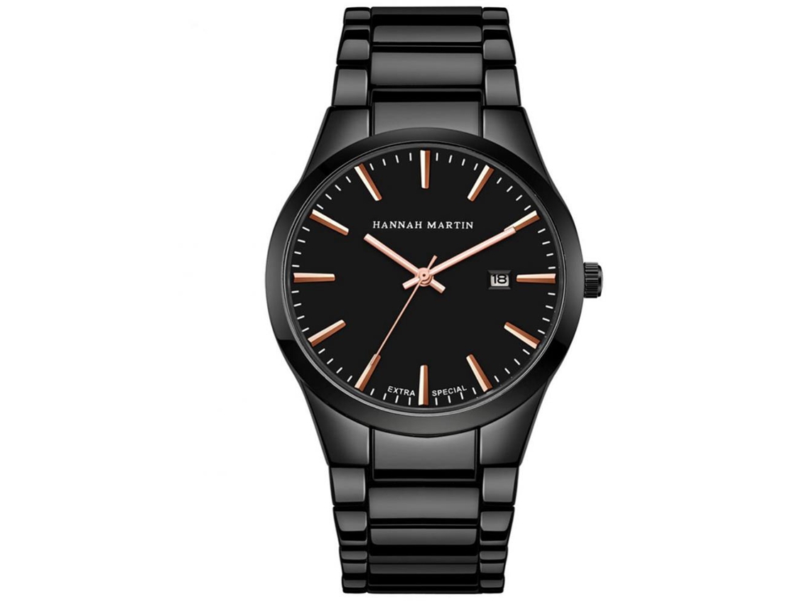 Reloj Hombre Hannah Martin Hm-1756fh Acero Analógico De Cuarzo Pulsera Redondo
