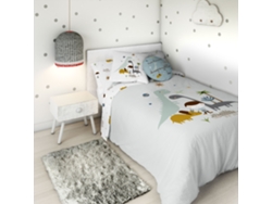 Funda Nórdica Reversible Estampada Infantil Cama 105 Algodón Extra Suave Fabricado En España Dinos Haciendo El Indio