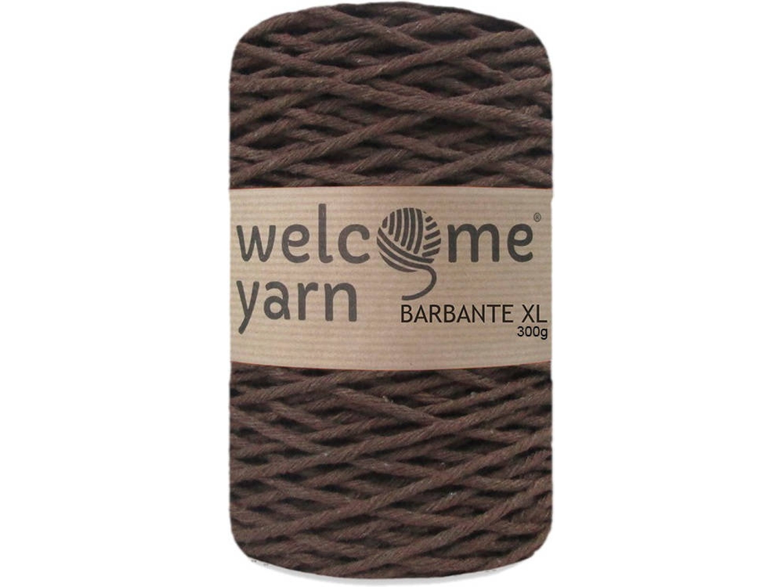 Hilo de Macramé WELCOME YARN Barbante XL Bb30 3mmx120M (Marrón Oscuro - Algodón - 10x16,5x10 cm)