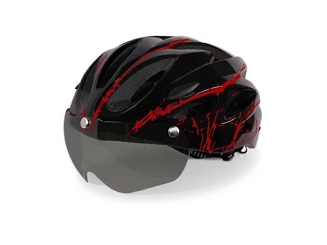 Casco de ciclismo con gafas magnéticas desmontables, visera ajustable, unisex TAISHENGDA