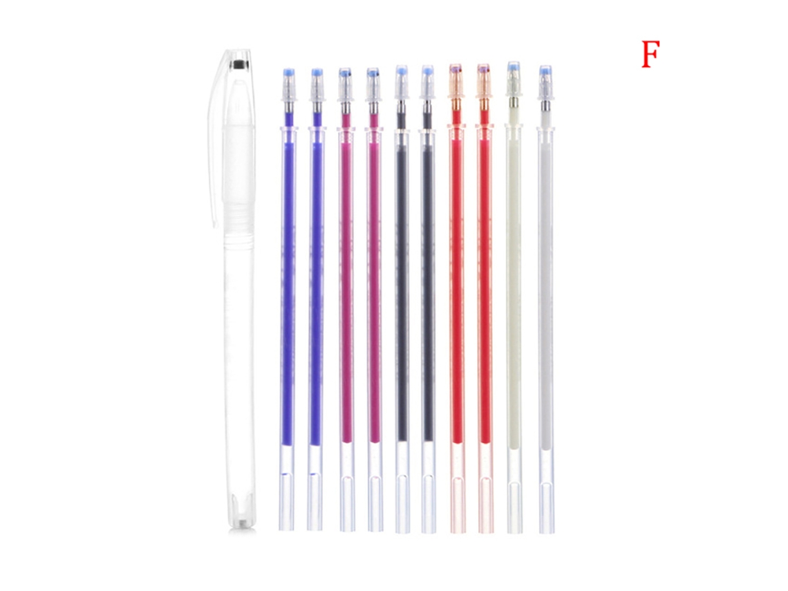 Paquete De 10 Piezas De Marcadores De Tela Resistentes Al Calor/solubles En Agua, Adecuados Para Dibujar Líneas, Cuero Y Accesorios De Costura.