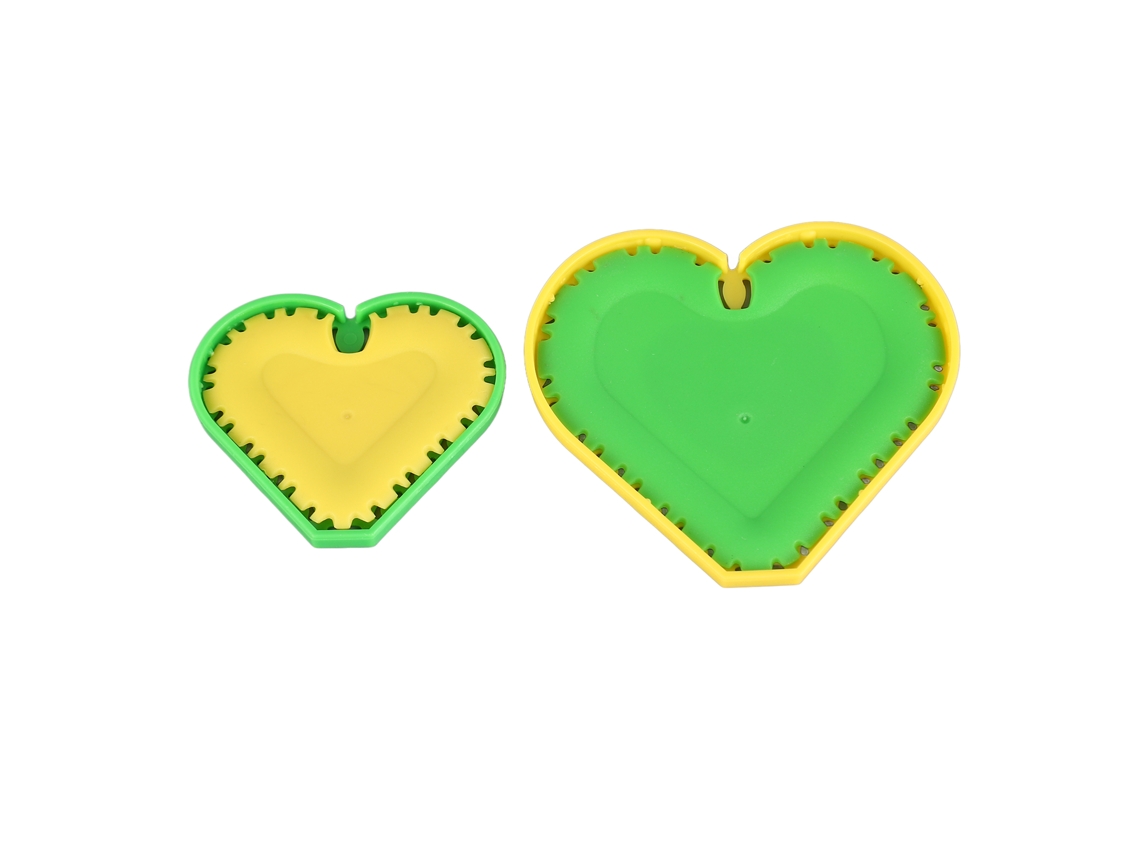 Juego Para Hacer Flores Kanzashi Diy, Fácil De Coser, Placas De Flores En Forma De Corazón, 2 Piezas
