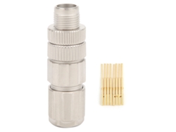 Conector industrial M12 de 8 pines, conector metálico, piezas de cableado, accesorios eléctricos